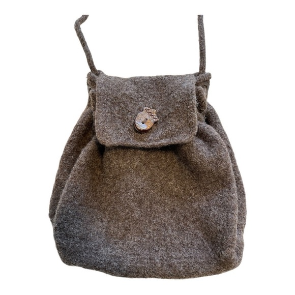 Natural Wool Handmade Seamless Felted Purse / Tote Bag - Picture 2 of 13